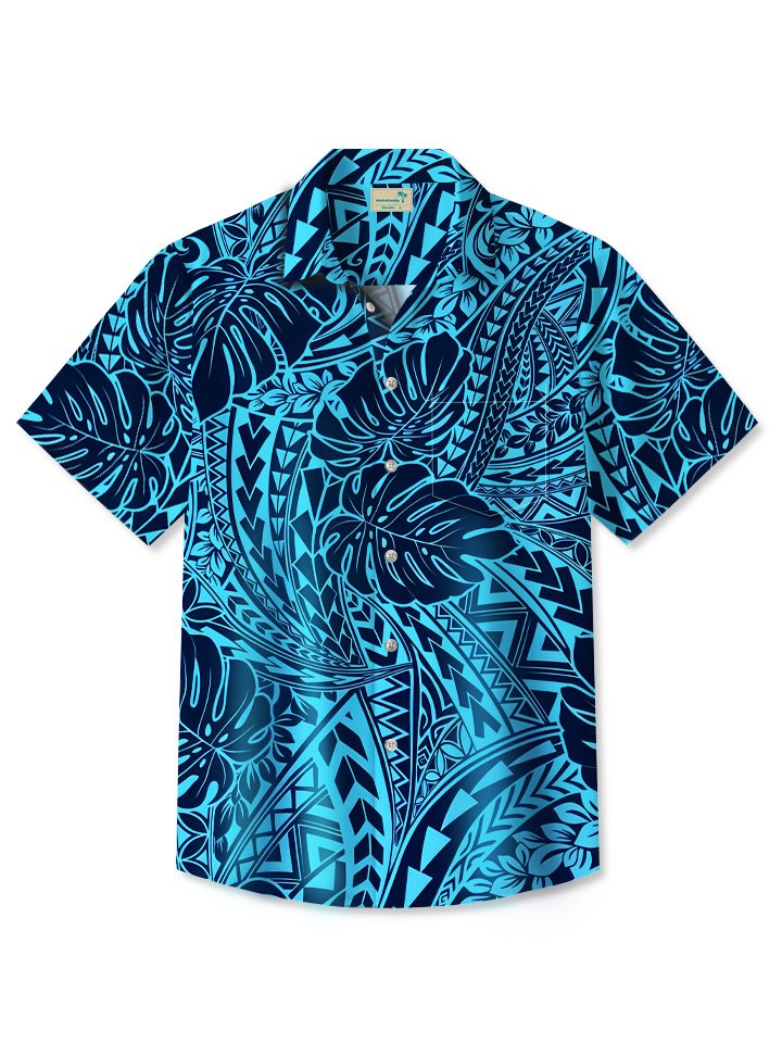 Summer Beach Leaves Vacation Hawaiian Shirt For Tropical Holidays, Resort Trips, And Relaxed Coastal Style