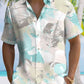 Tropical Summer Beach Leaves Gradient Hawaiian Shirt For Beach Days, Summer Outings, And Thoughtful Gift Giving
