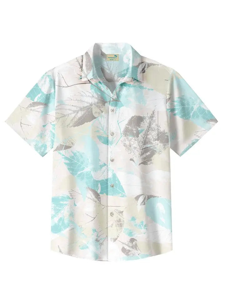 Tropical Summer Beach Leaves Gradient Hawaiian Shirt For Beach Days, Summer Outings, And Thoughtful Gift Giving