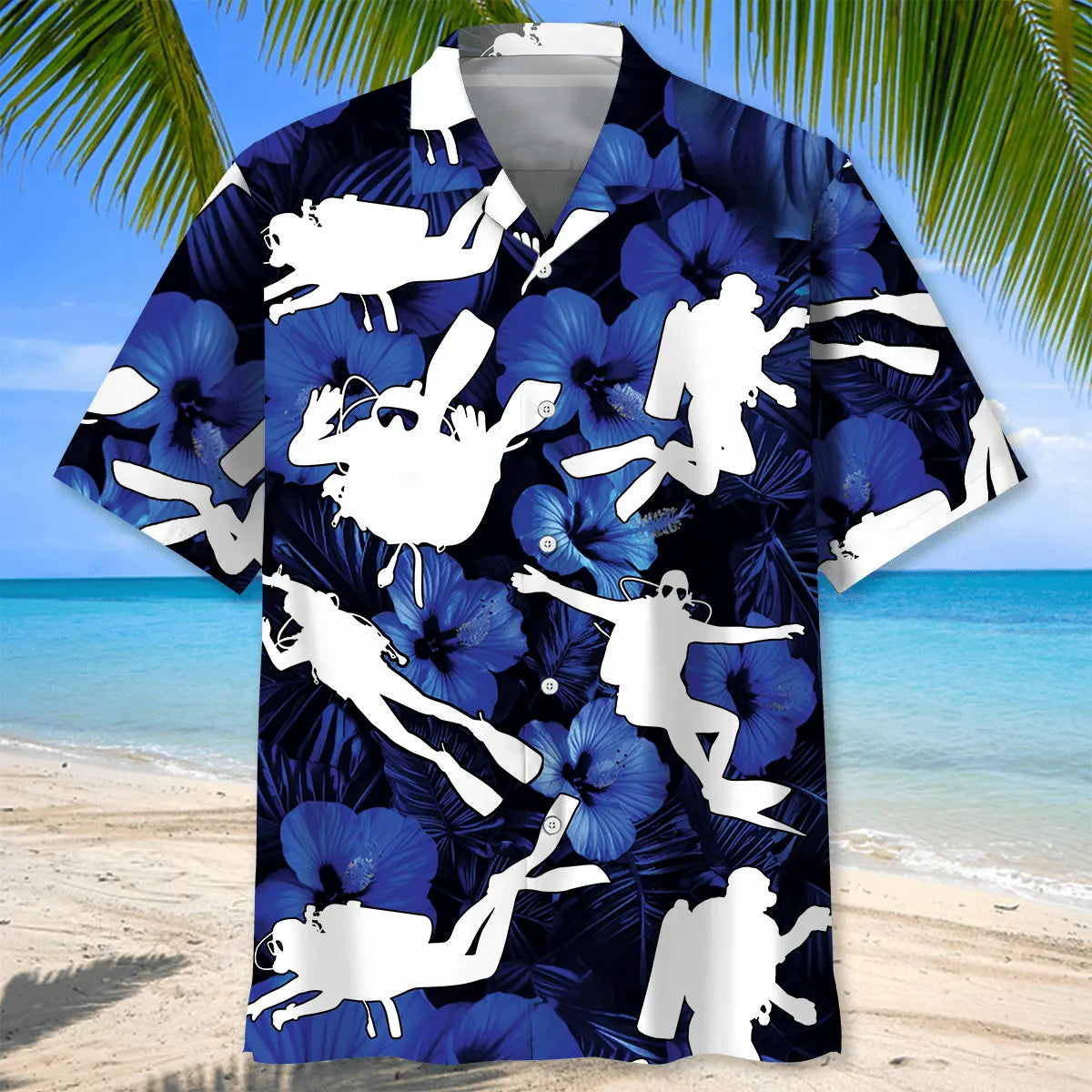 Summer Diver Hawaiian Shirt For Resort Trips, Coastal Parties, And Warm Weather Style