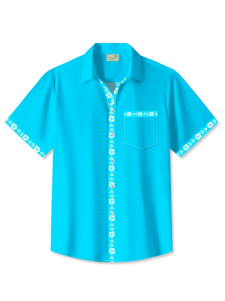 Floral Summer Simple Vacation Hawaiian Shirt For Summer Vacation, Beach Travel, And Casual Wear