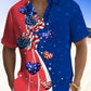 Hawaiian Shirt / Adults / S Summer Independence Day Holiday Flag Casual Vacation Hawaiian Shirt