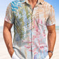Summer Leaves Beach Vacation Hawaiian Shirt For Tropical Holidays, Resort Trips, And Relaxed Coastal Style