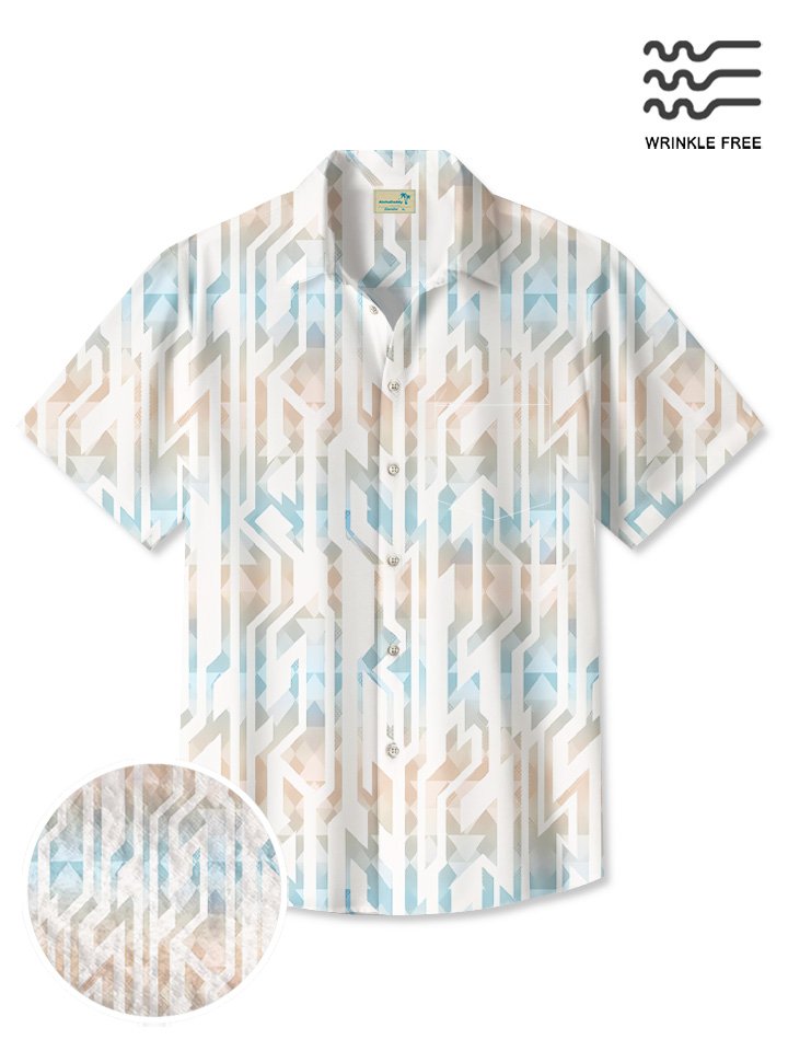 Summer Line Gradient Vacation Hawaiian Shirt For Beach Days, Coastal Adventures, And Thoughtful Gift Giving