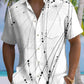 Summer Lines Curves Geometric Pattern Vacation Hawaiian Shirt For Summer Vacation, Beach Travel, And Casual Wear