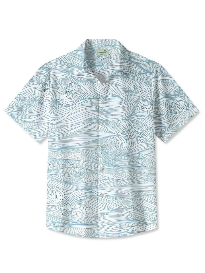 Summer Lines Geometric Pattern Vacation Hawaiian Shirt For Beach Days, Coastal Adventures, And Thoughtful Gift Giving