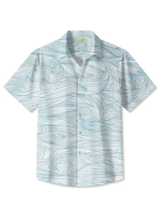 Summer Lines Geometric Pattern Vacation Hawaiian Shirt For Beach Days, Coastal Adventures, And Thoughtful Gift Giving