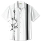 Vintage Summer Music 50S Bowling Hawaiian Shirt For Coastal Travel, Casual Events, And Comfortable Summer Wear