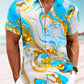 Creative Watercolor Summer Oil Stereo Vacation Hawaiian Shirt For Summer Vacation, Beach Travel, And Casual Wear