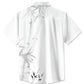 Summer Plant Bamboo Vacation Hawaiian Shirt For Summer Vacation, Beach Travel, And Casual Wear