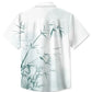 Summer Plant Bamboo Simple Vacation Hawaiian Shirt For Island Vacations, Resort Wear, And Relaxed Seasonal Style