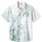 Summer Plant Bamboo Simple Vacation Hawaiian Shirt For Island Vacations, Resort Wear, And Relaxed Seasonal Style