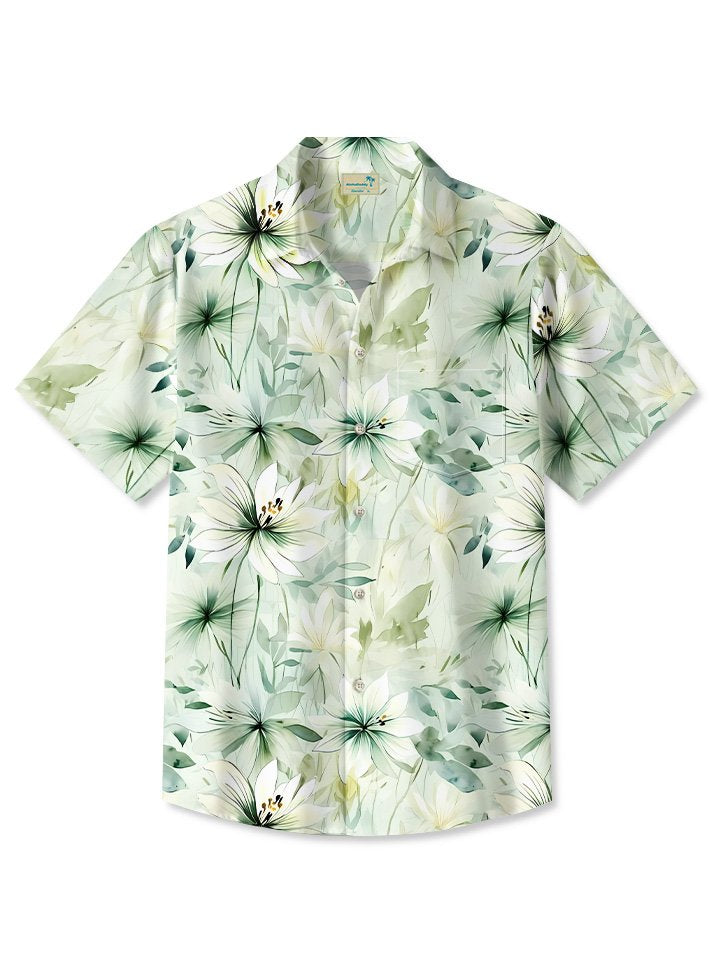 Floral Summer Plant Leaves Vacation Hawaiian Shirt For Beach Days, Summer Outings, And Thoughtful Gift Giving