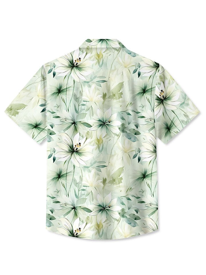 Floral Summer Plant Leaves Vacation Hawaiian Shirt For Beach Days, Summer Outings, And Thoughtful Gift Giving