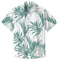 Summer Plant Leaves Vacation Hawaiian Shirt For Tropical Holidays, Resort Trips, And Relaxed Coastal Style