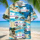 Summer Postal Service Car Hawaiian Shirt For Island Getaway And Casual Wear