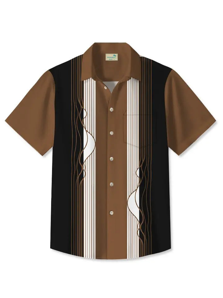 Summer Simple Lines Hawaiian Shirt For Tropical Holidays, Resort Trips, And Relaxed Coastal Style