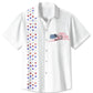 Vintage Summer Stars Flag Independence 50S Bowling Hawaiian Shirt For Summer Vacation, Beach Travel, And Casual Wear