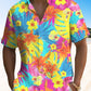 Hawaiian Shirt / Adults / S Summer Tropical Plant Flower Casual Beach Vacation Hawaiian Shirt
