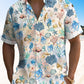 Tropical Summer Sea Beach Hawaiian Shirt For Island Getaways, Outdoor Gatherings, And Comfortable Summer Wear