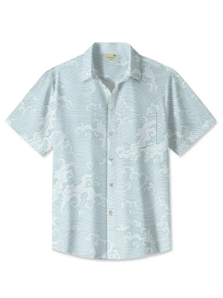 Summer Waves Fresh Beach Vacation Hawaiian Shirt For Coastal Travel, Casual Events, And Comfortable Summer Wear