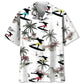 Surfing Coconut Hawaiian Shirt For Coastal Travel, Casual Events, And Comfortable Summer Wear