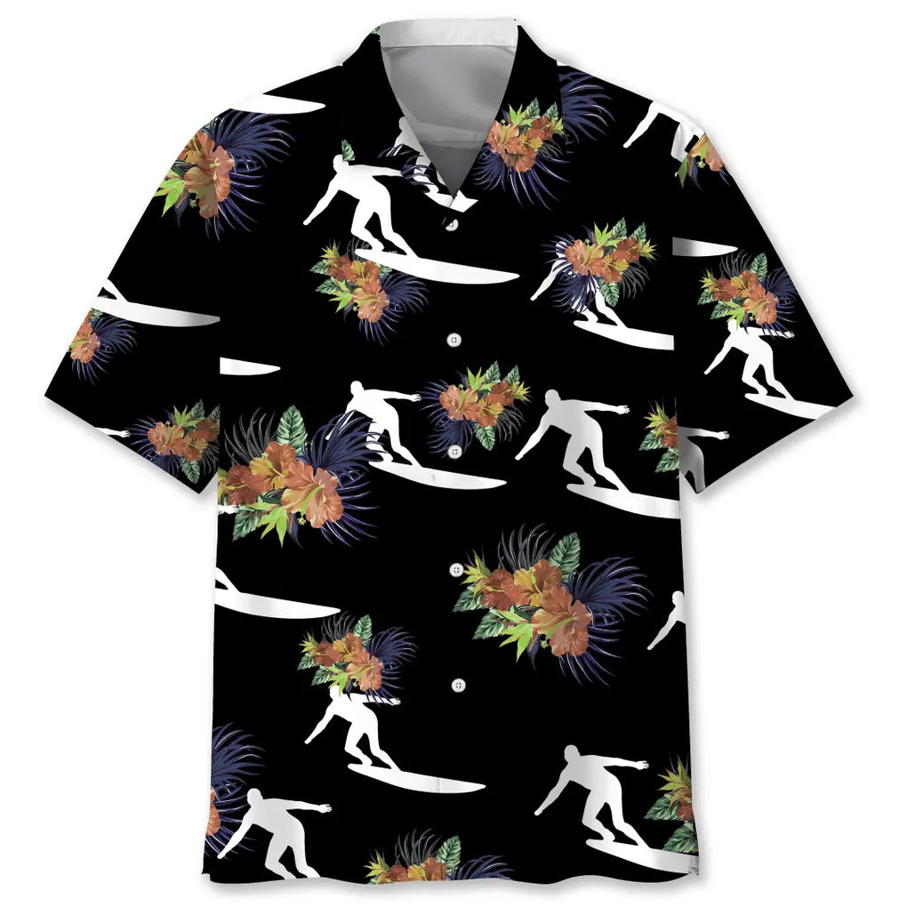 Surfing Nature Hawaiian Shirt For Beach Days, Summer Outings, And Thoughtful Gift Giving