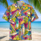 Surfing Nature Hawaiian Shirt For Summer Vacation, Beach Travel, And Casual Wear