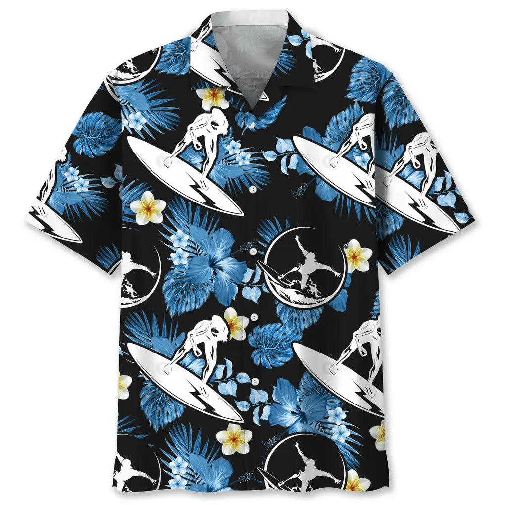 Surfing Nature Hawaiian Shirt For Resort Trips, Coastal Parties, And Warm Weather Style