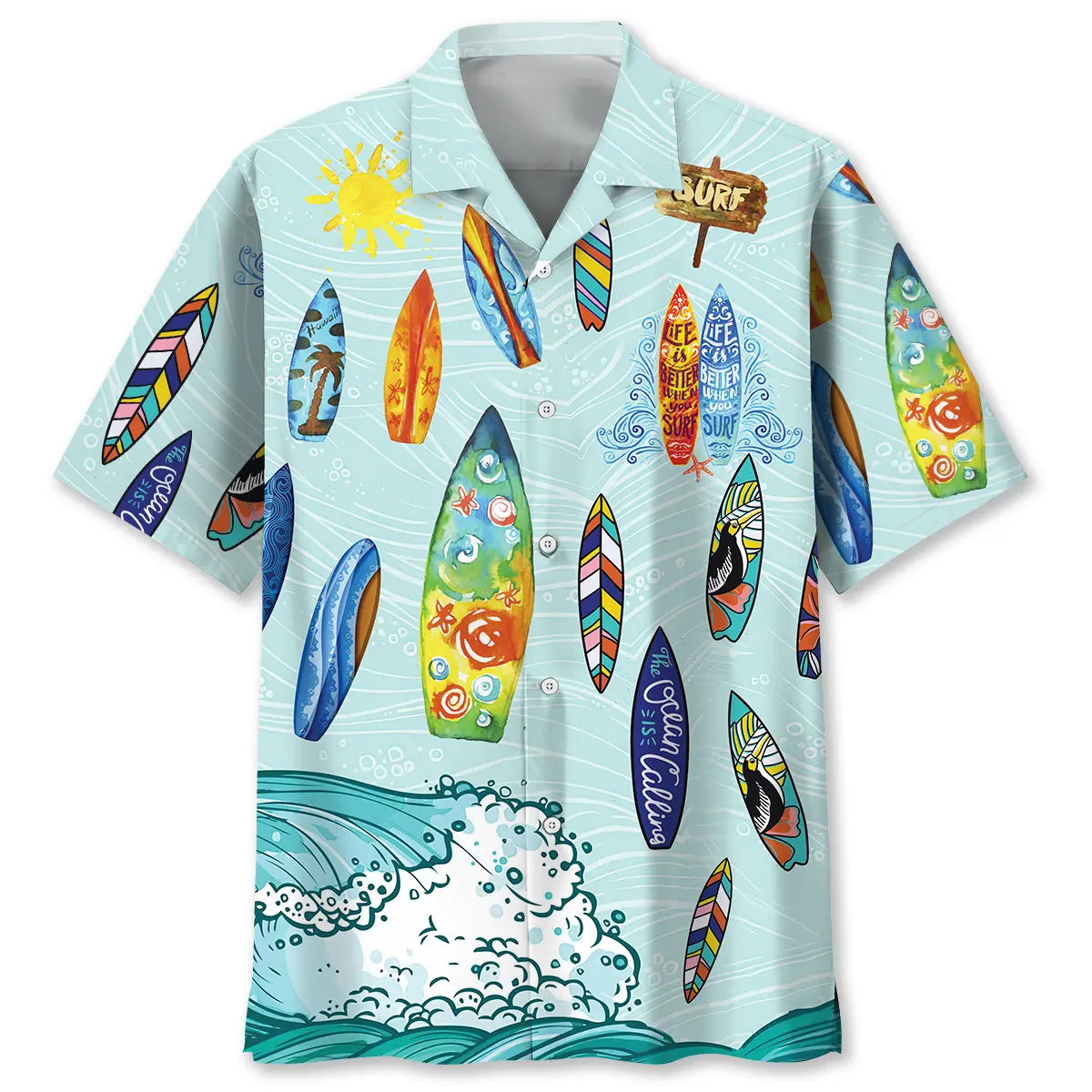 Surfing Ocean Hawaiian Shirt For Beach Days, Weekend Events, And Thoughtful Gift Giving