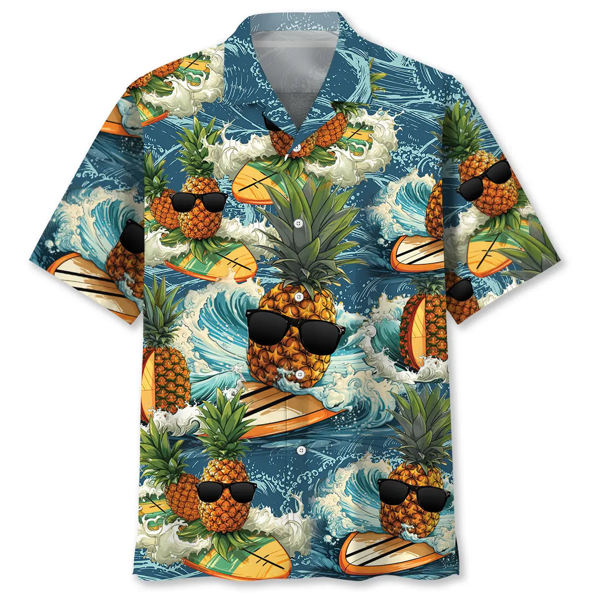 Surfing Pineapple Hawaiian Shirt For Beach Days, Weekend Events, And Thoughtful Gift Giving