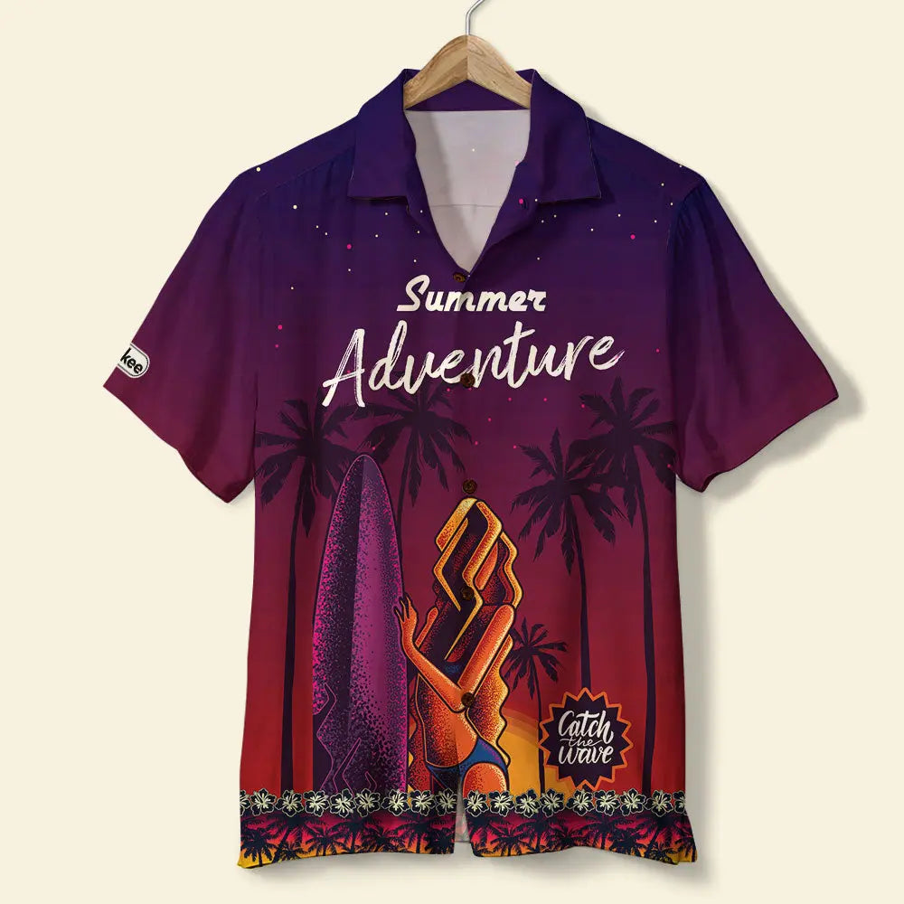Island Summer Surfing Aloha Beach Hawaiian Shirt For Outdoor Adventures, Coastal Travel, And Comfortable Casual Style