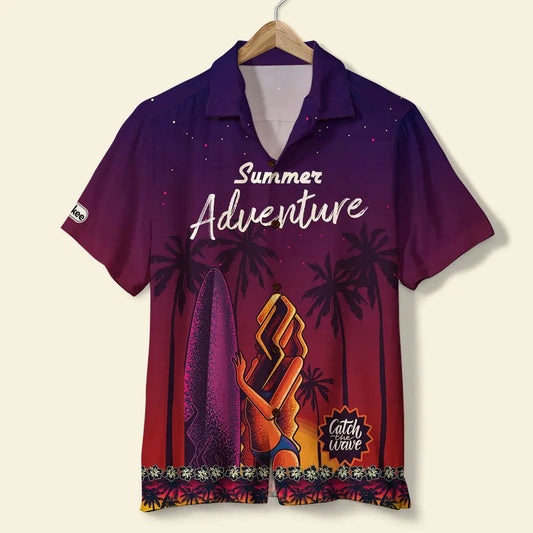 Island Summer Surfing Aloha Beach Hawaiian Shirt For Outdoor Adventures, Coastal Travel, And Comfortable Casual Style