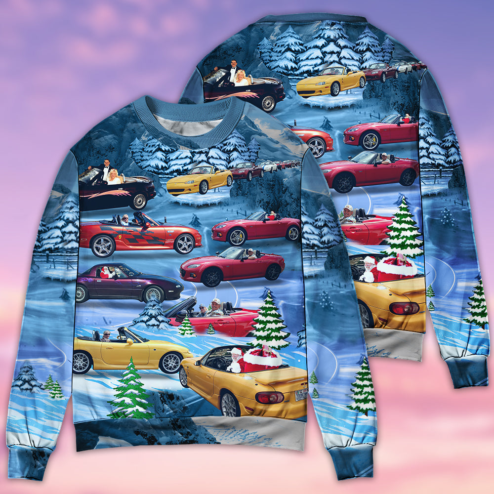 Compact Roadster Sports Car Enthusiast Sweater For Motorsport Fans Travel Parties And Relaxed Daily Outfits