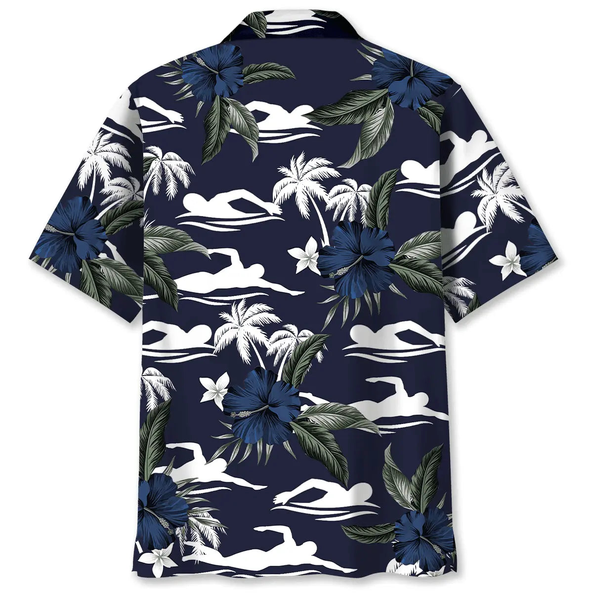 Swimming Hibiscus Hawaiian Shirt For Beach Days, Summer Outings, And Thoughtful Gift Giving