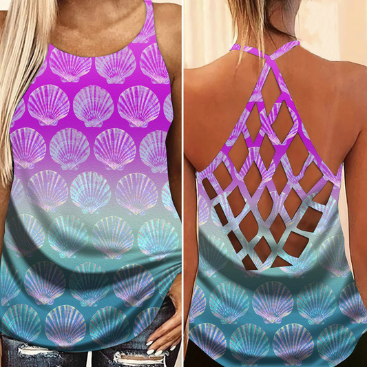 Mermaid Princess Ocean Hollow Tank Top For Resort Trips And Relaxed Style