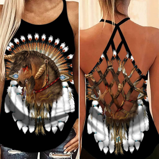 Native Horses Dreamer Hollow Tank Top For Yoga Workouts And Casual Wear