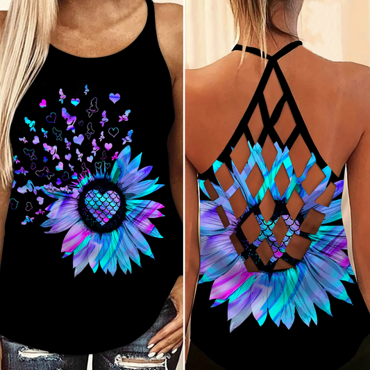 Mermaid Queen Ocean Love Hollow Tank Top For Beach Days And Yoga Practice