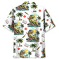 Teacher Tropical Dinosaur Hawaiian Shirt For Warm Weather Outing, Cruise Journey, And Thoughtful Gifting