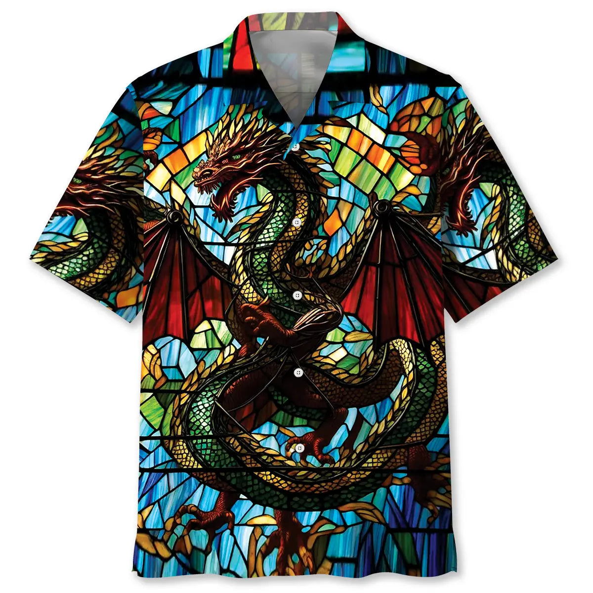 Temple Of Dragon Suncatcher Hawaiian Shirt For Cruise Journey, Beach Party, And Vacation Outfit