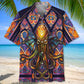 Temple Of Octopus Art Hawaiian Shirt For Island Getaway, Coastal Adventure, And Casual Wear