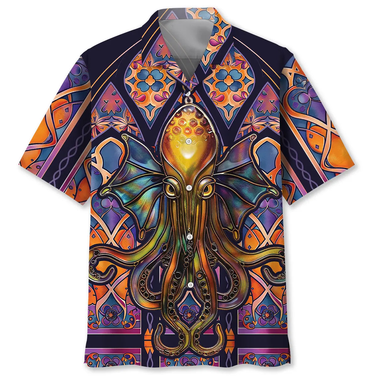 Temple Of Octopus Art Hawaiian Shirt For Resort Escape And Summer Event Style