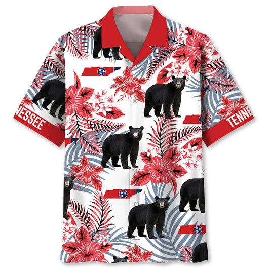 Tennessee Proud State Hawaiian Shirt For Warm Weather Outing, Coastal Adventure, And Island Inspired Style