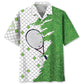 Tennis Green Hawaiian Shirt For Island Vacations, Resort Wear, And Relaxed Seasonal Style