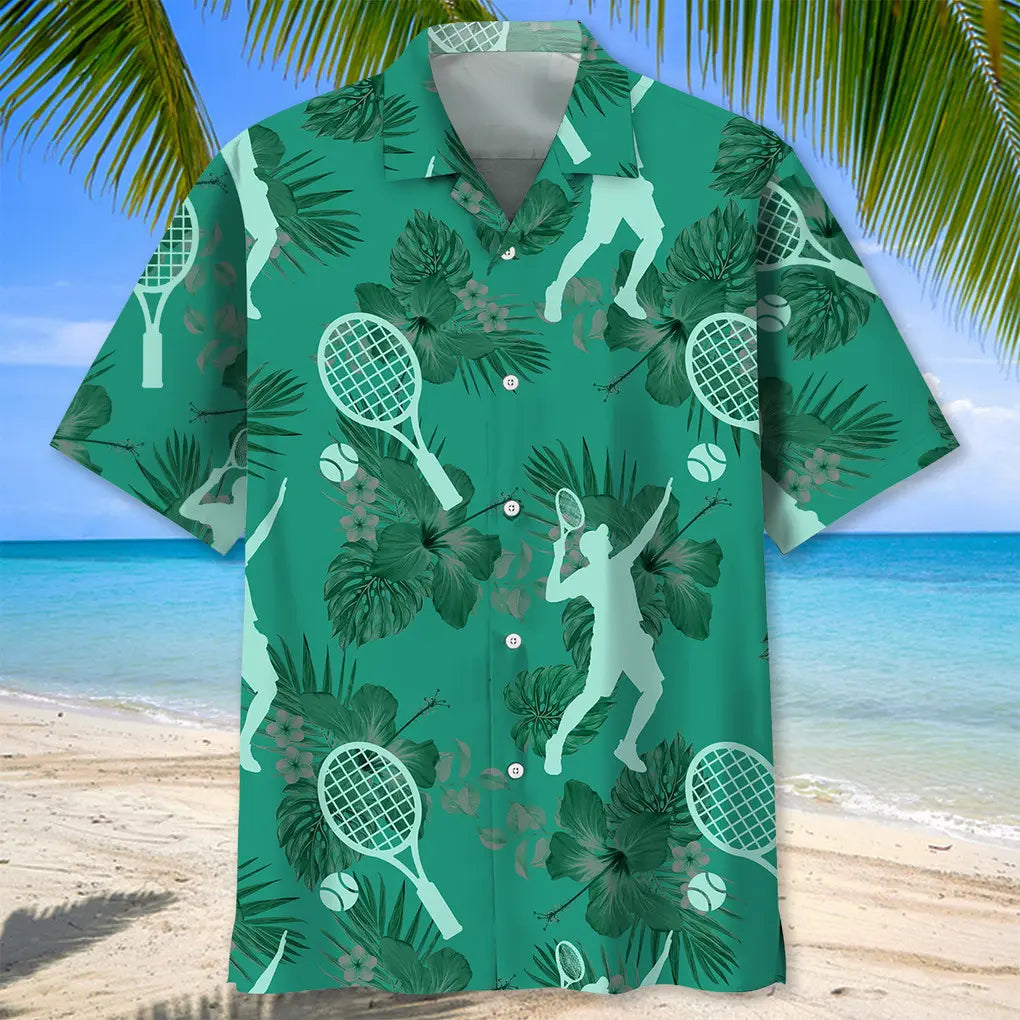 Tennis Kelly Green Hawaiian Shirt For Beach Days, Summer Outings, And Thoughtful Gift Giving