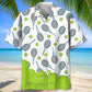 Tennis Creative Pattern Hawaiian Shirt For Summer Vacation, Beach Travel, And Casual Wear