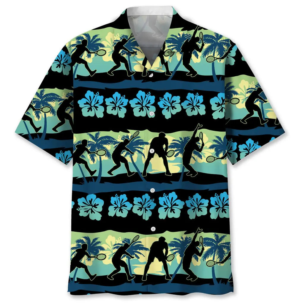 Tennis Nature Beach Hawaiian Shirt For Summer Vacation, Beach Travel, And Casual Wear
