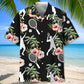 Floral Tennis Nature Hawaiian Shirt For Summer Vacation, Beach Travel, And Casual Wear