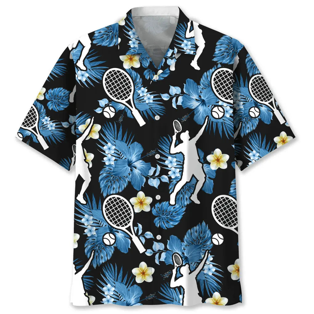 Tennis Nature Hawaiian Shirt For Tropical Holidays, Outdoor Gatherings, And Everyday Comfort