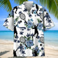 Tennis White Nature Hawaiian Shirt For Resort Trips, Coastal Parties, And Warm Weather Style